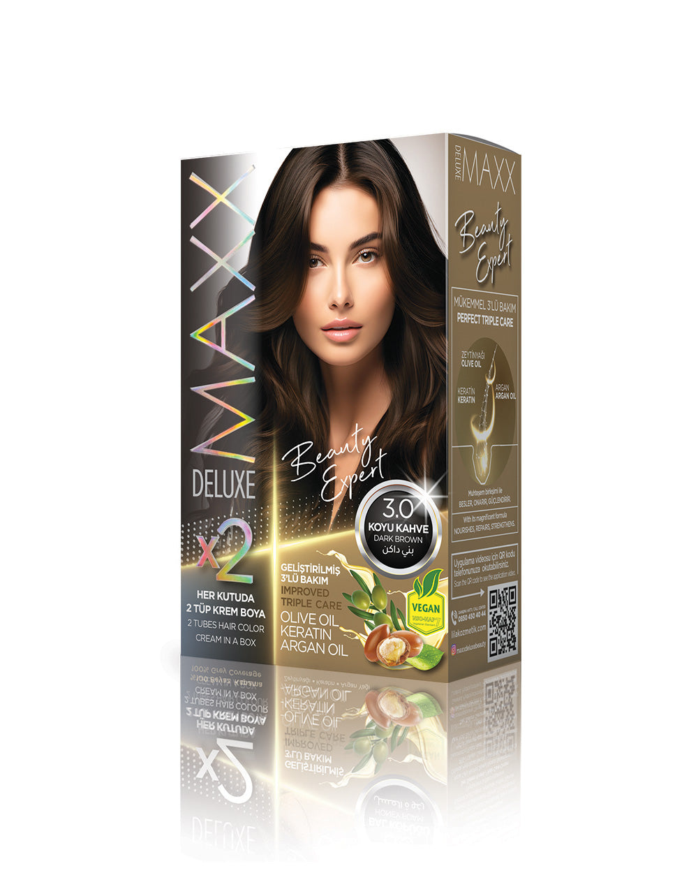Maxx Deluxe Hair Dye Set 3.0 Dark Brown