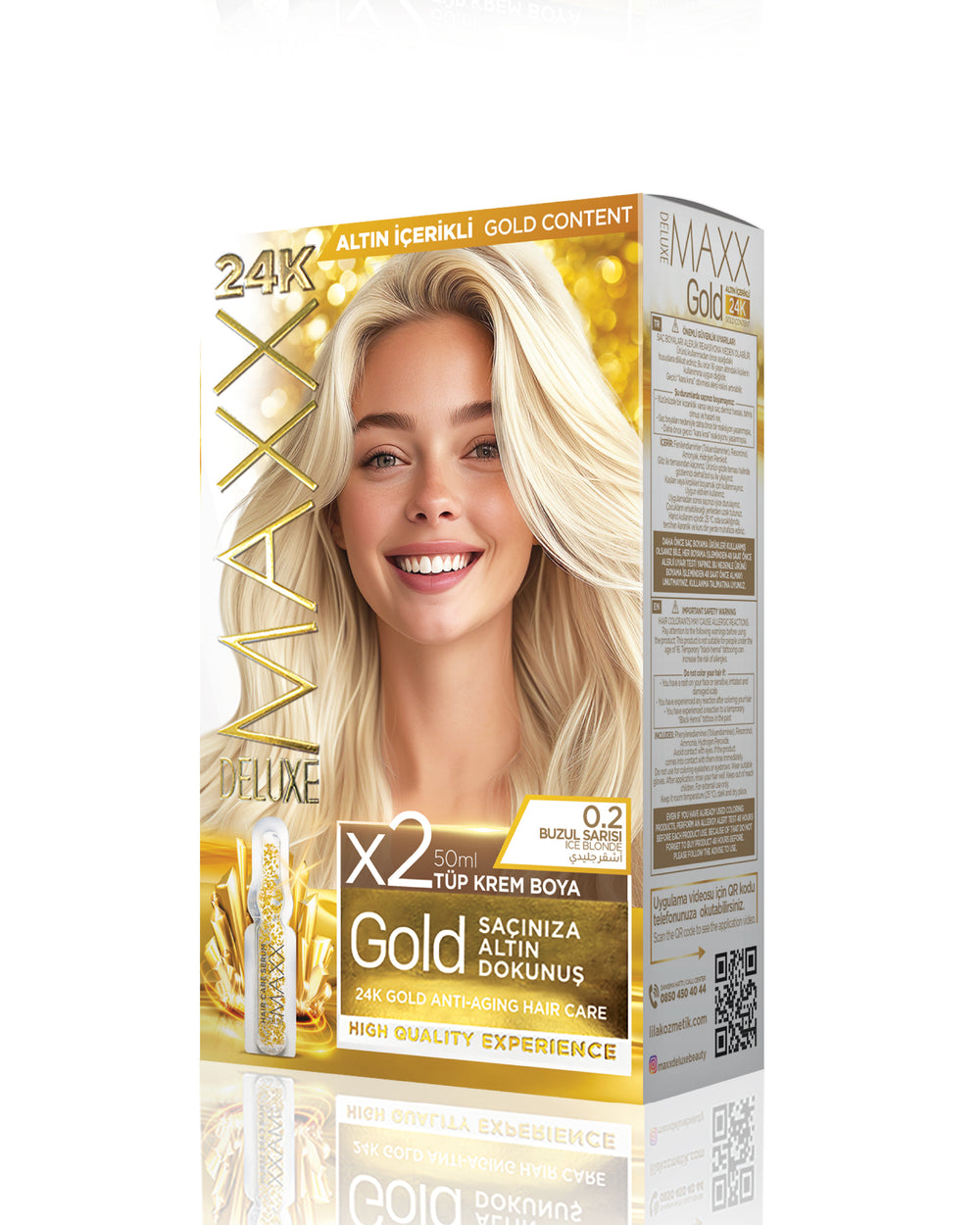 Maxx Deluxe Gold Beauty Hair Dye Set 0.2 Glacier Blonde