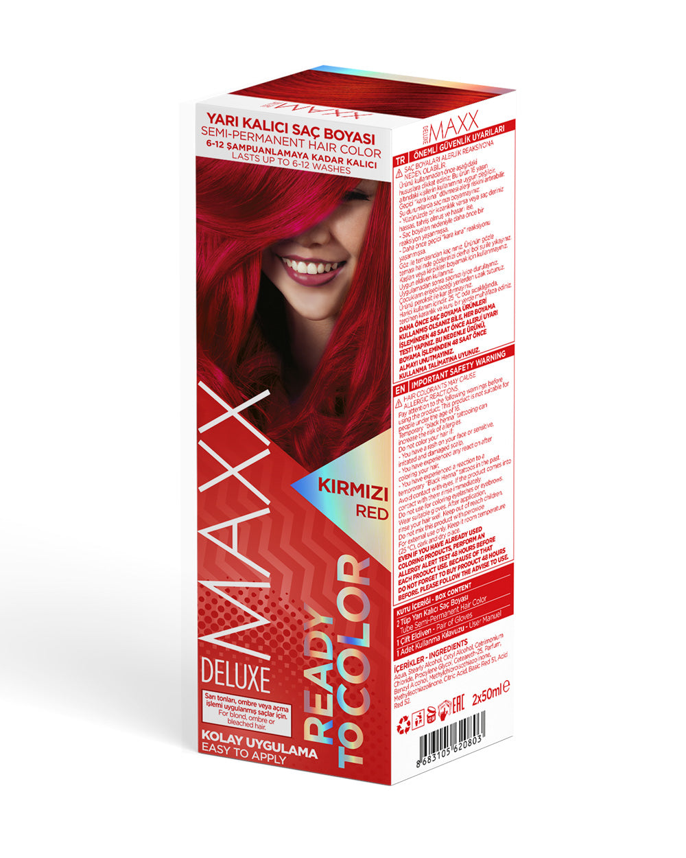 Maxx Deluxe Semi-Permanent Tube Colour Red