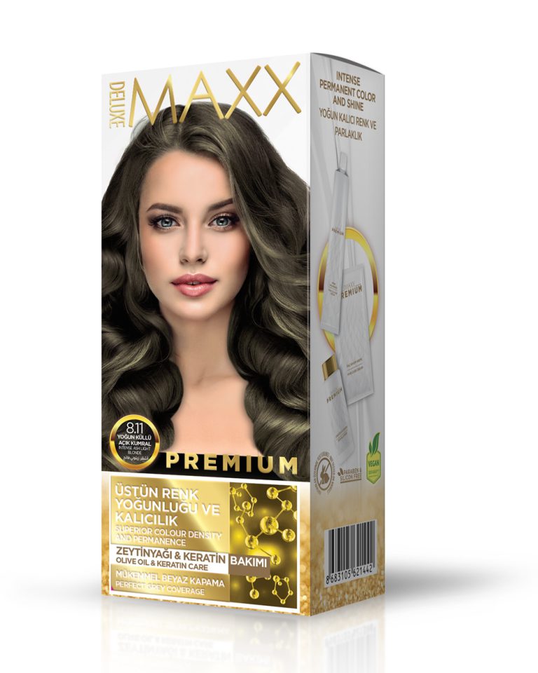 Maxx Deluxe Premium Half Kit Hair Dye 8.11 Intense Light Ash Blonde