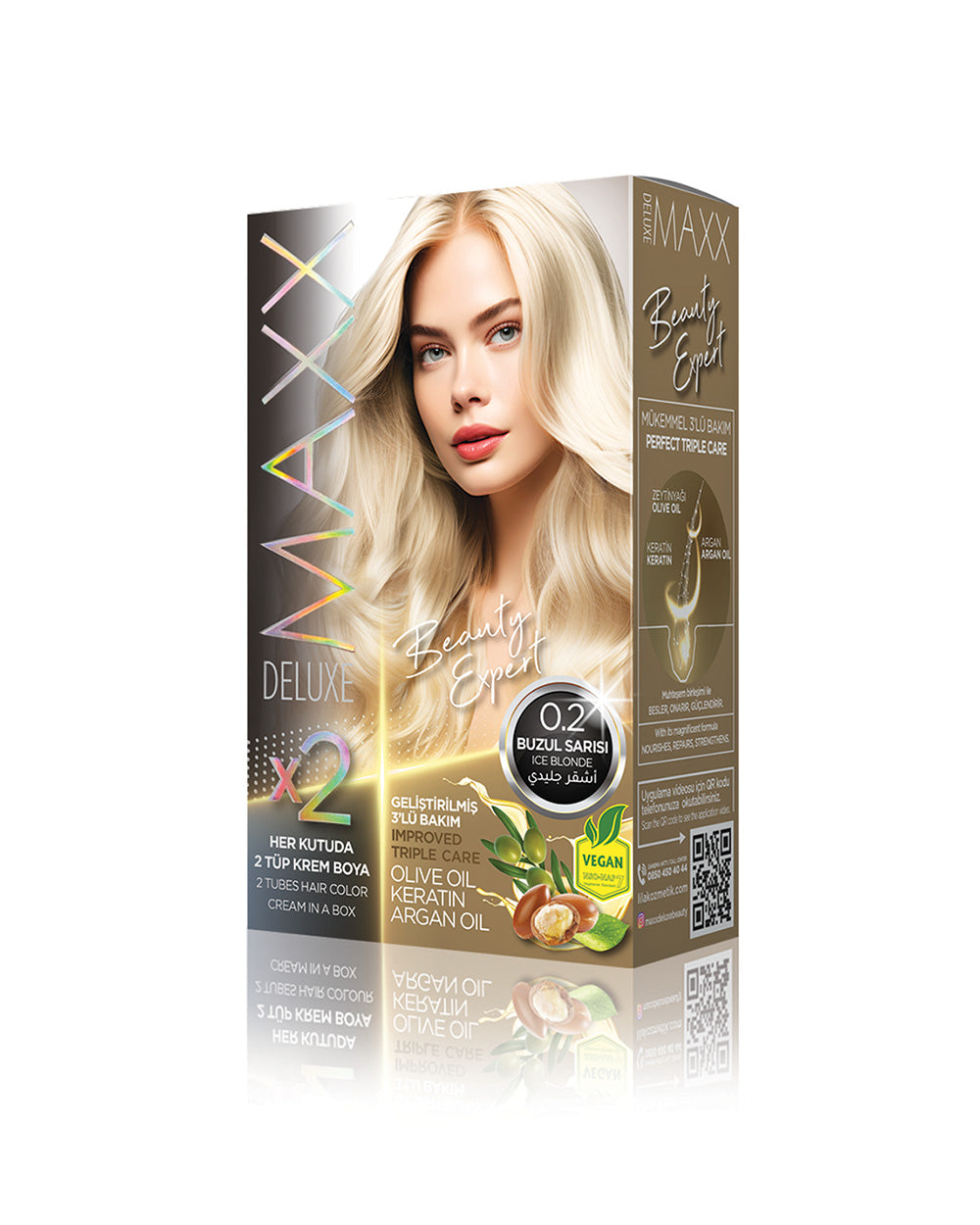 Maxx Deluxe Hair Dye Set 0.2 Glacier Blonde