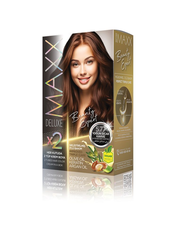 Maxx Deluxe Hair Dye Set 5.77 Intense Warm Brown