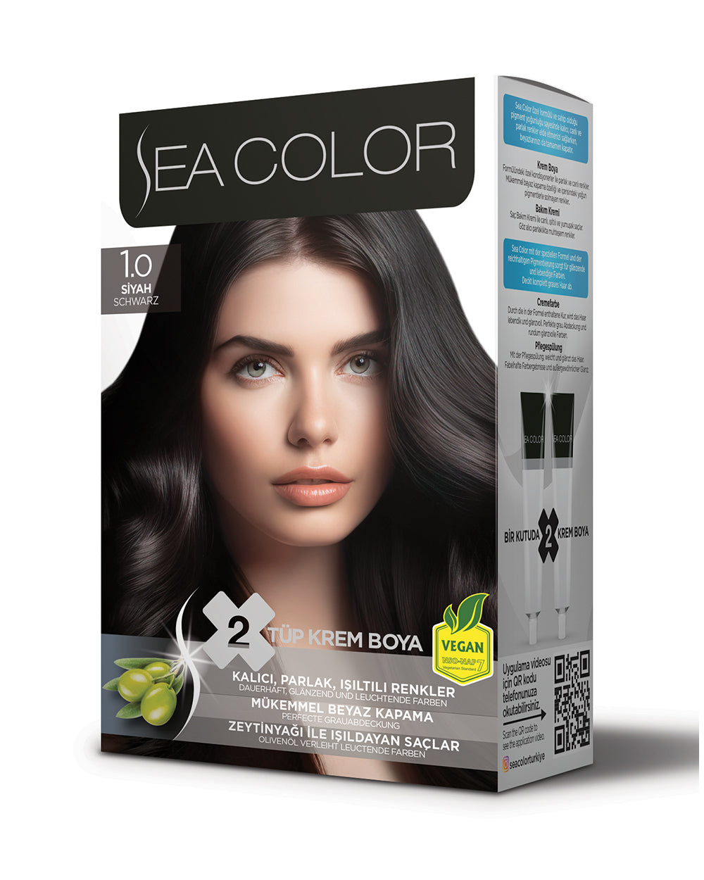 Sea Color Hair Dye Set 1.0 Black