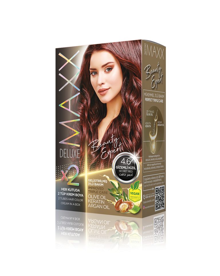 Maxx Deluxe Hair Dye Set 4.6 Mysterious Red