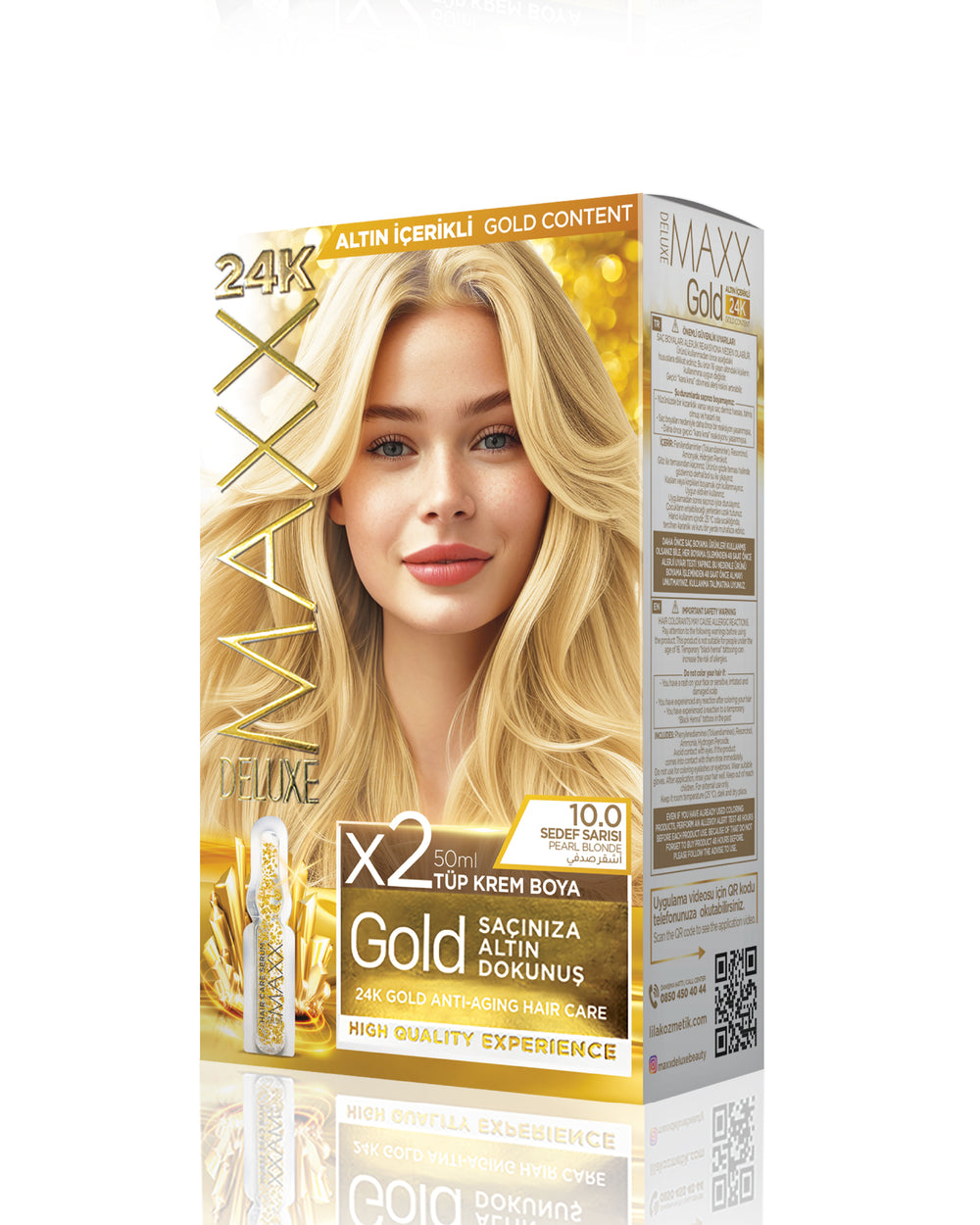 Maxx Deluxe Gold Beauty Hair Dye Set 10.0 Pearl Blonde