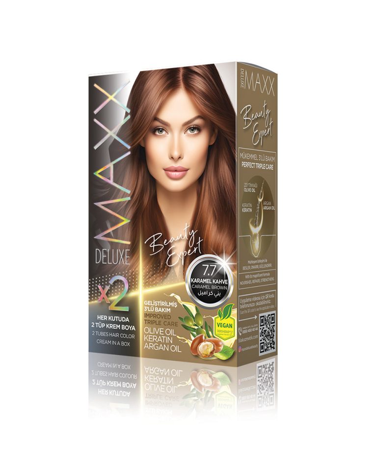 Maxx Deluxe Hair Dye Set 7.7 Caramel Brown