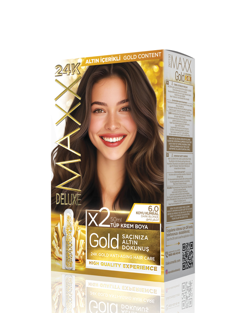 Maxx Deluxe Gold Beauty Hair Dye Set 6.0 Dark Blonde