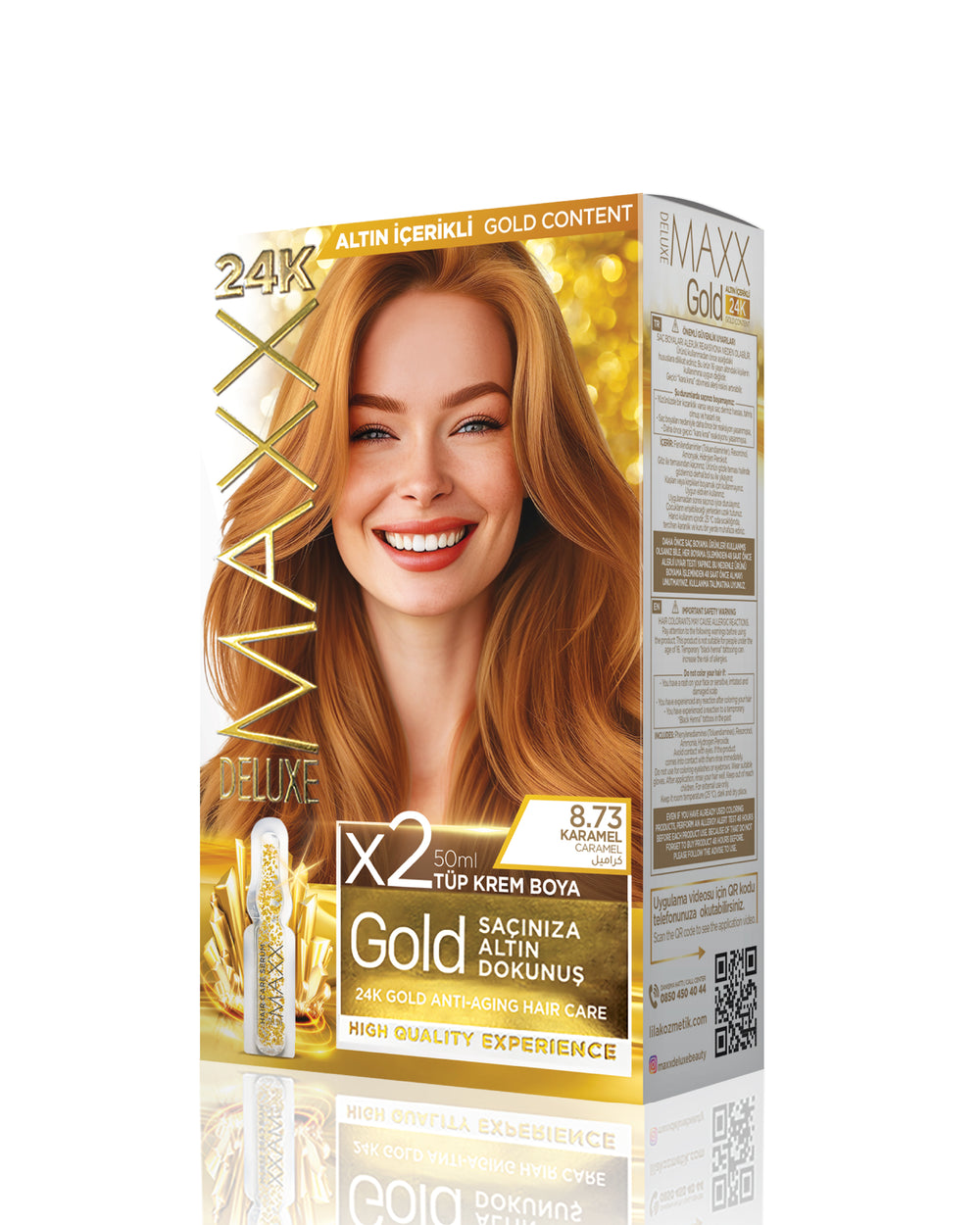 Maxx Deluxe Gold Beauty Hair Dye Set 8.73 Caramel