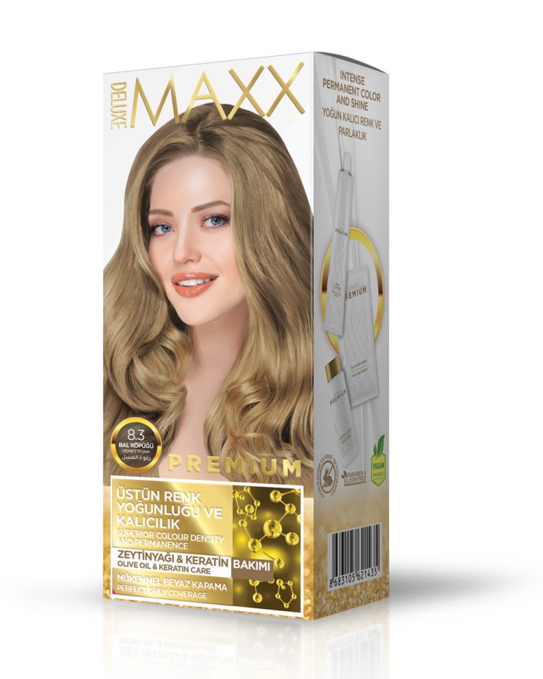 Maxx Deluxe Premium Half Kit Hair Dye 8.3 Honey Foam