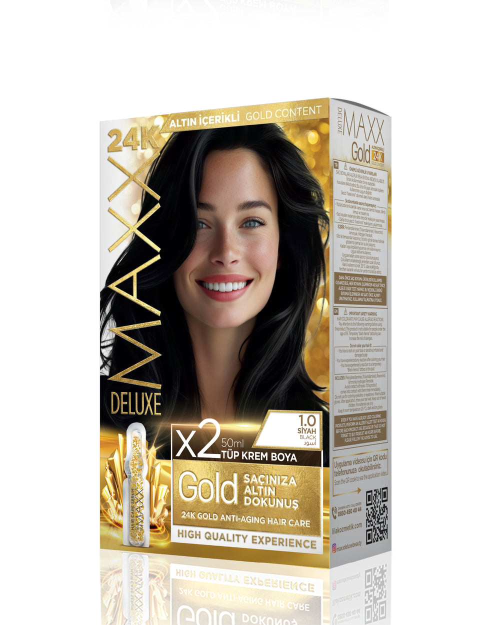 Maxx Deluxe Gold Beauty Hair Dye Set 1.0 Black