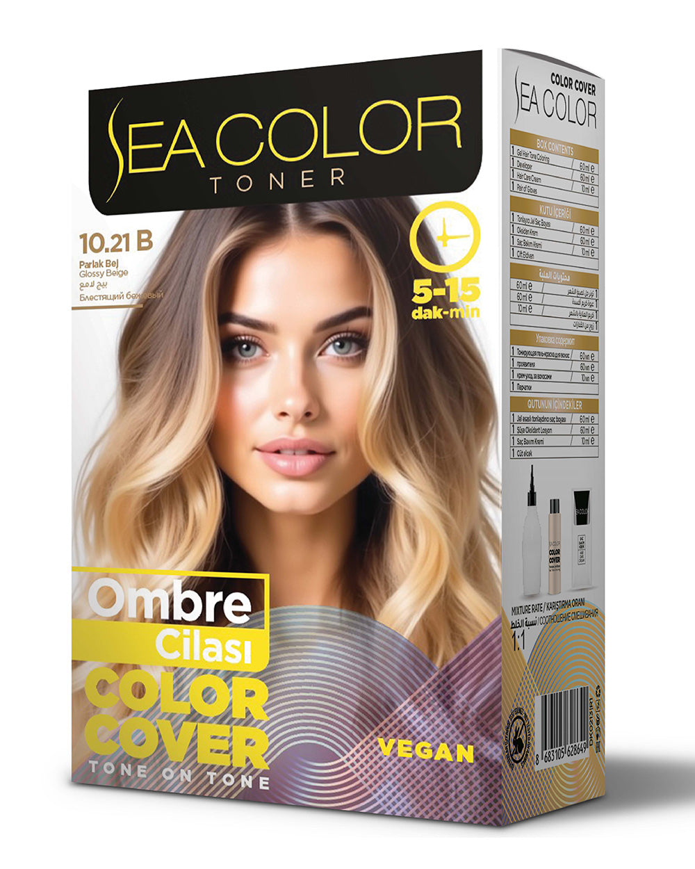 Sea Color Ombre Hair Gloss 10.21B Bright Beige