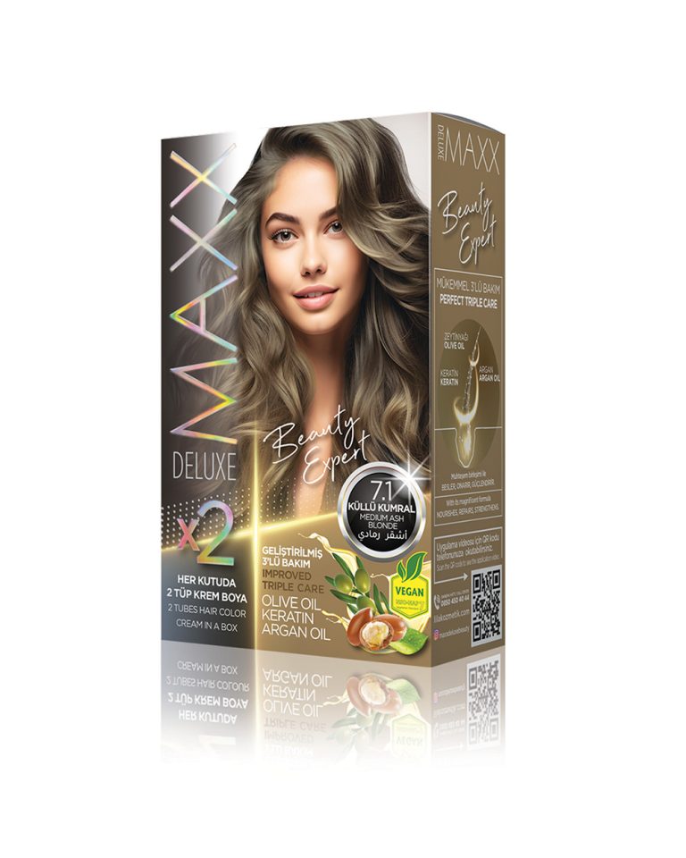 Maxx Deluxe Hair Dye Set 7.1 Ash Blonde