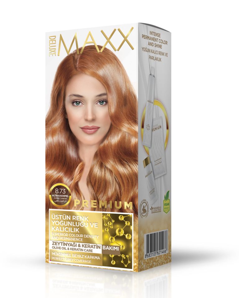 Maxx Deluxe Premium Half Kit Hair Dye 8.73 Golden Caramel