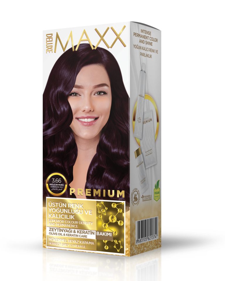 Maxx Deluxe Premium Half Kit Hair Dye 3.66 Aubergine