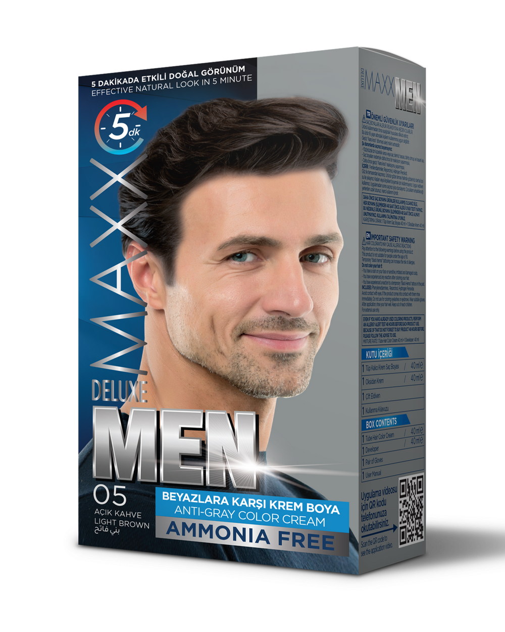Maxx Deluxe Men Hair Dye Set 0.5 Light Brown