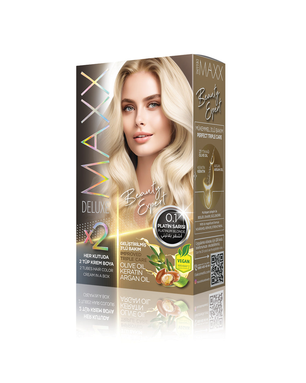 Maxx Deluxe Hair Dye Set 0.1 Platinum Blonde