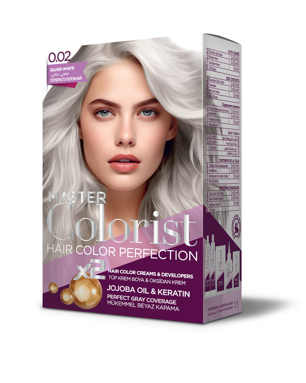 Master Colorist Hair Dye Set 0.02 Silver White