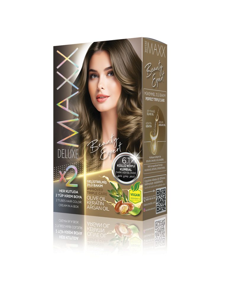 Maxx Deluxe Hair Dye Set 6.1 Dark Ash Blonde