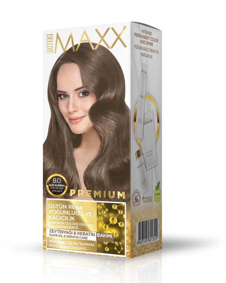 Maxx Deluxe Premium Half Kit Hair Dye 8.0 Light Blonde