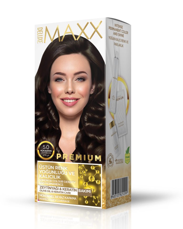 Maxx Deluxe Premium Half Kit Hair Dye 5.0 Light Brown