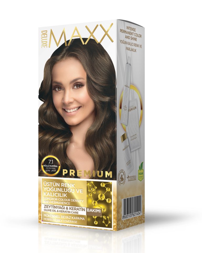 Maxx Deluxe Premium Half Kit Hair Dye 7.1 Ash Blonde