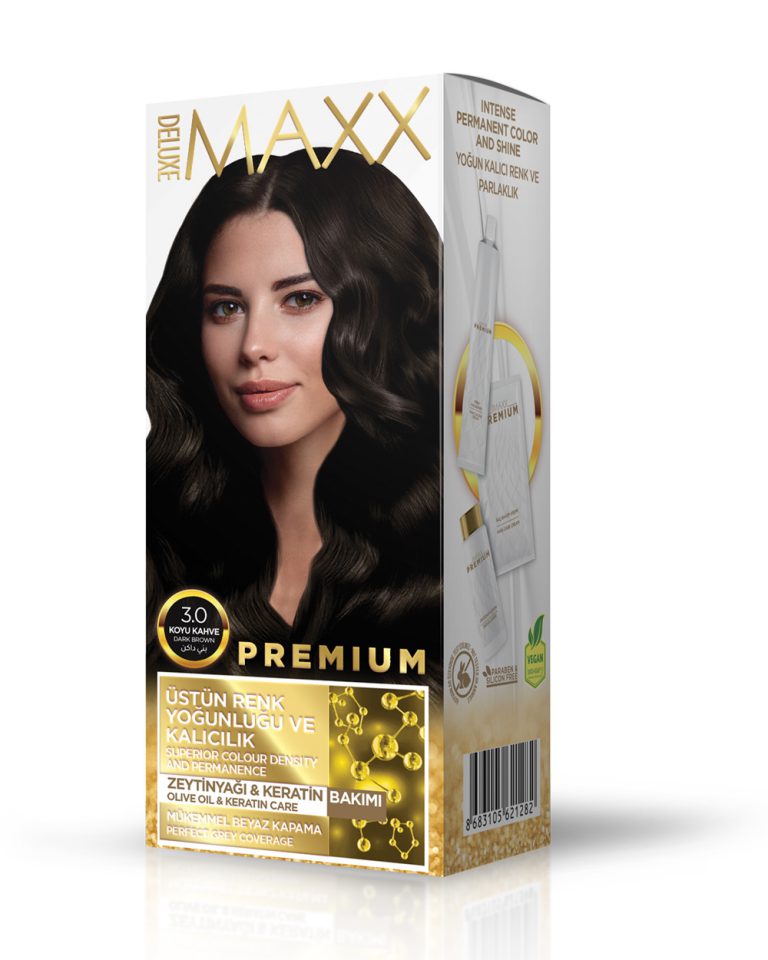 Maxx Deluxe Premium Half Kit Hair Dye 3.0 Dark Brown